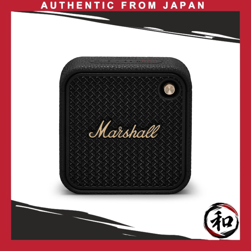 Marshall Wireless Portable Waterproof Speaker Willen II Black & Brass — Up to 17 Hours Playback / IP67 Waterproof