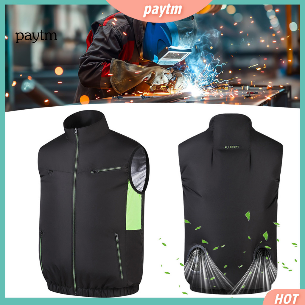 Comfortable Full Body Ventilation Vest Lightweight for Outdoor Activities Fan with Dual Adjustable Fans Powerful Waistco