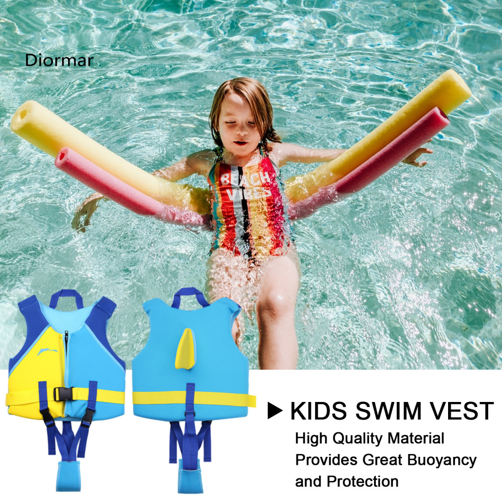 Kids Swim Vest Safety Adjustable with Crotch Strap – Boys Girls Float Life Jacket for Snorkeling Kayaking Boating Drif