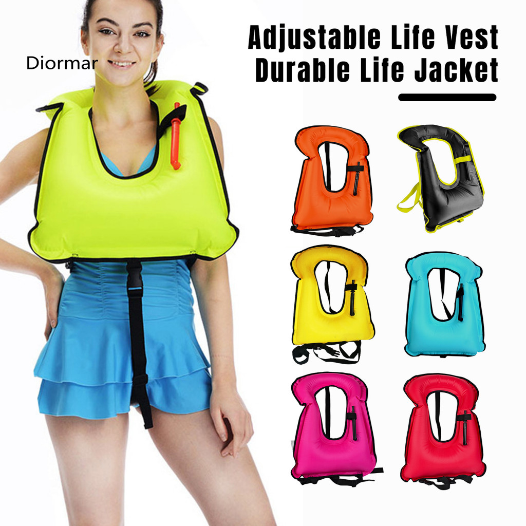 Durable Life Jacket Adjustable Vest Adult Swim for Men Women – Buoyancy Safety for Snorkeling Kayaking Boating Driftin