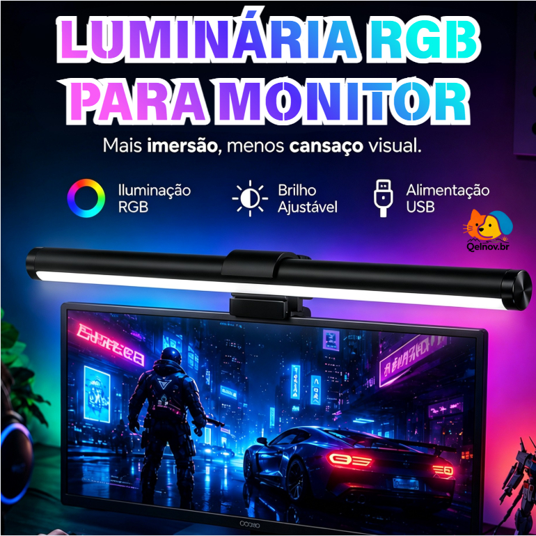 RGB Screen Light for Monitor with Touch, Gaming Lighting and Eye Protection