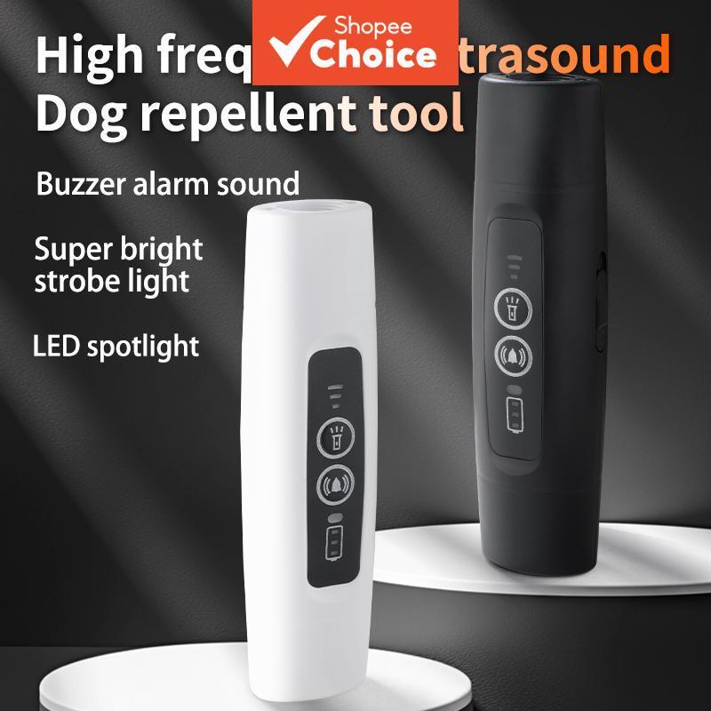 Usb Ultrassônico Do Dispositivo Antilatido Repelente Cão Recarregável Com Lanterna Conduzida