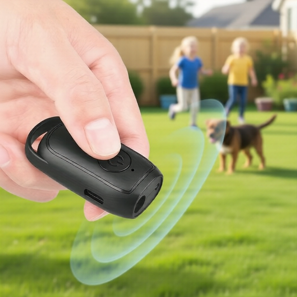 Dispositivo portátil recarregável USB para adestramento de cães por ultrassom LED - desenvolvido por um treinador