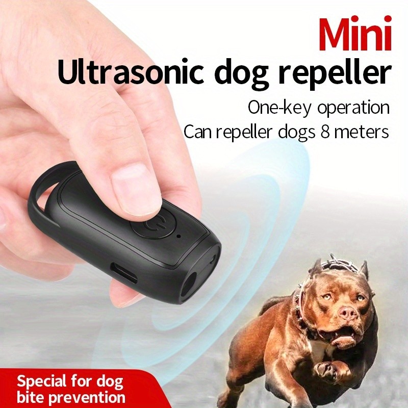 Treinador de Latidos de Cães Ultrassônico Dispositivo Antilatido Portátil Recarregável por USB com LED