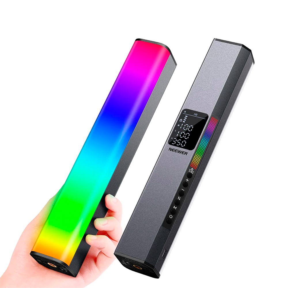 Bastão de Luz Magnético Neewer Led Rgb1 Foto/Vídeo Prata