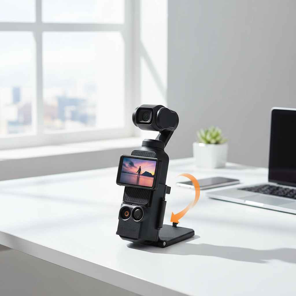 Base Magnética Ajustável DJI Pocket 3 - Acessório de Mesa Multiuso para Pocket 3 e Osmo Pocket 3