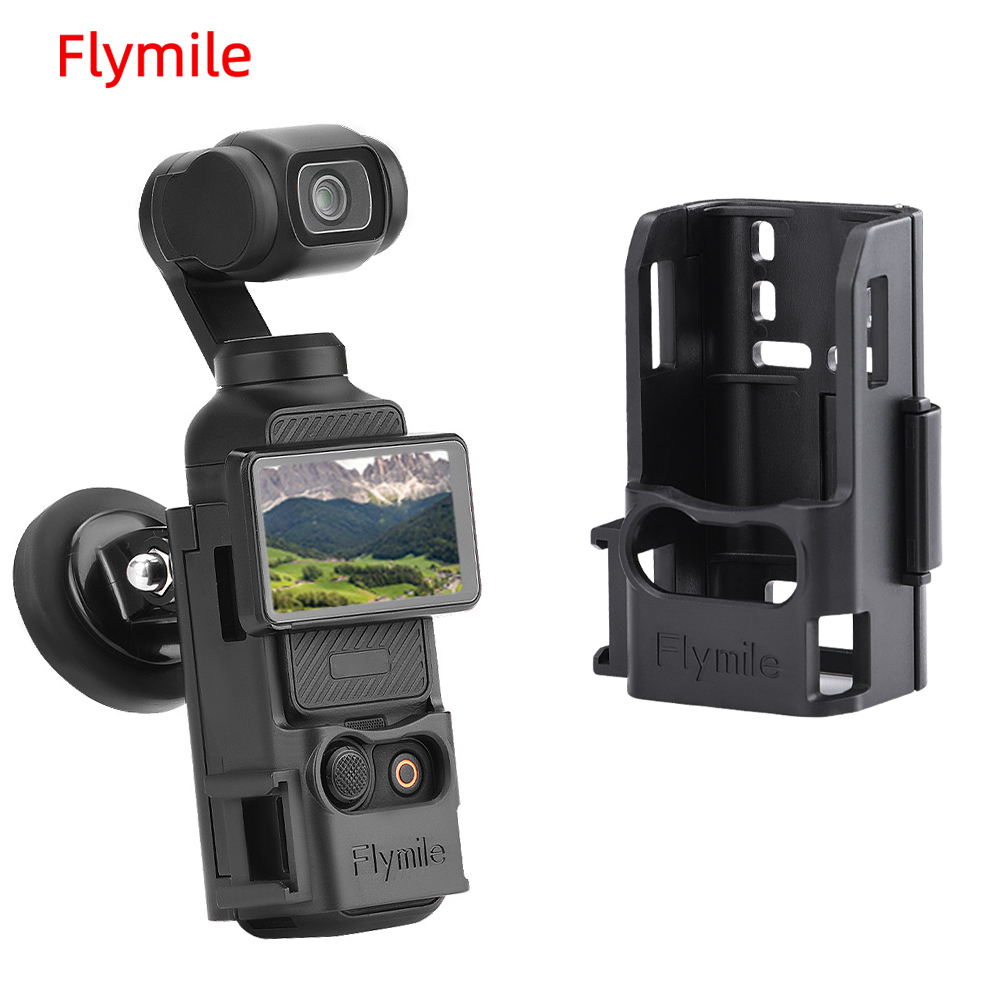 Novo suporte de montagem Flymile para câmera gimbal DJI Osmo Pocket 3, com bracket de expansão magnética, case protetora