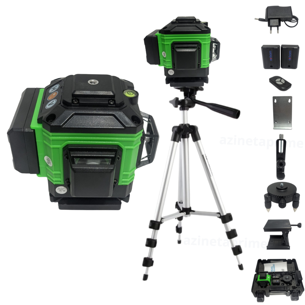 Nível Laser exbom 12 Linhas Horizontal Vertical Construção 3D Com Suporte Magnético maleta tripé de Precisão