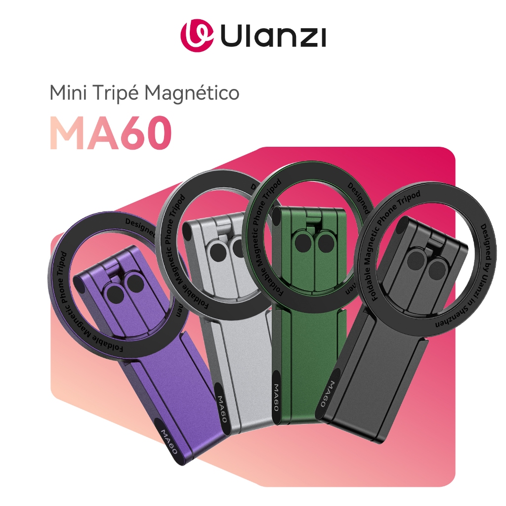 ULANZI MA60 Mini Tripé Magnético MagSafe Para iPhone Suporte Dobrável Para Fotos E Vídeo