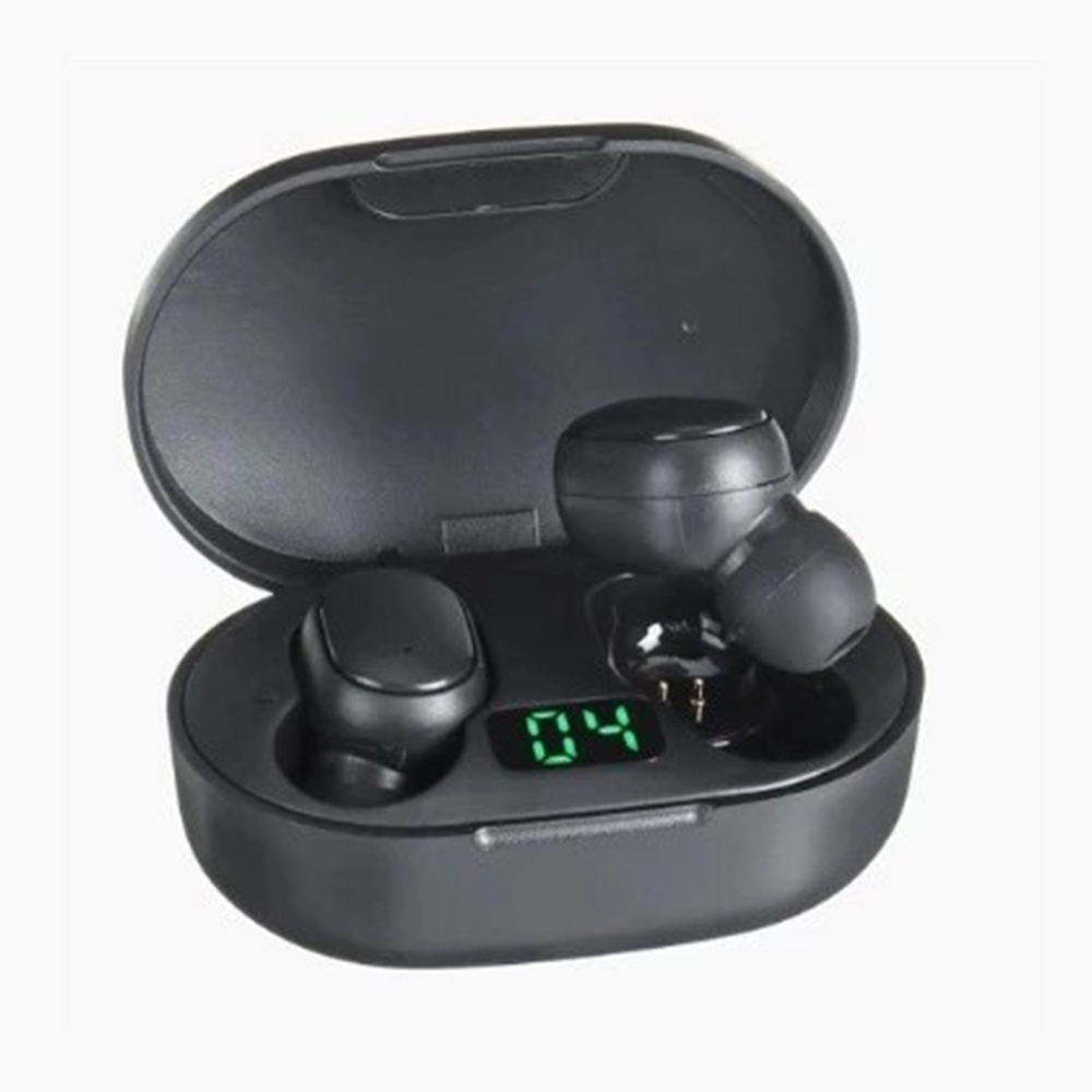 Fone De Ouvido Sem Fio RS-26 Bluetooth 5.3 Tws Fone Preto Com Tela LED Digital H'maston