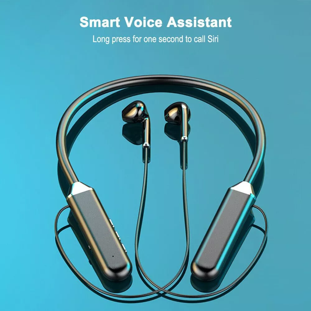 AKER Pescoço Pendurado Fones De Ouvido LED Display Digital Assistente Voz Inteligente Bluetooth Sem Fio IPX5 À Prova Dwa