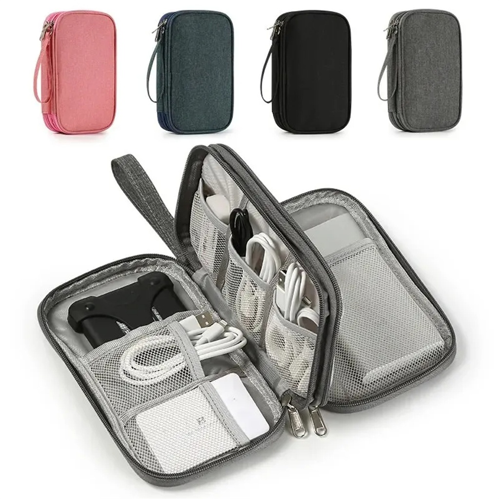 1pc Saco De Armazenamento De Produtos Digitais Portáteis USB Organizador De Cabos De Dados Fone
