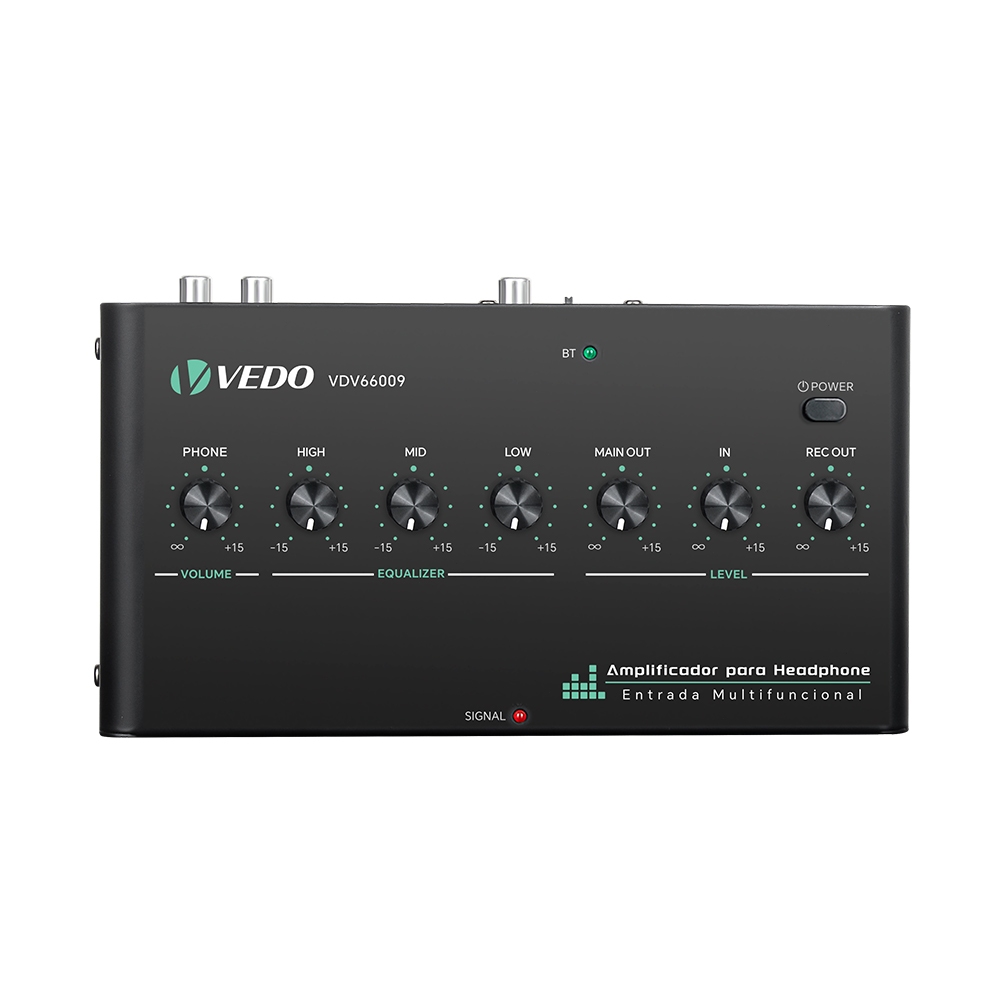 VEDO DAC Amplificador de Fone De Ouvido Digital Bluetooth HiFi Saídas RCA Digitais Analógicas/USB/Tipo-C/Óptico/Coaxial