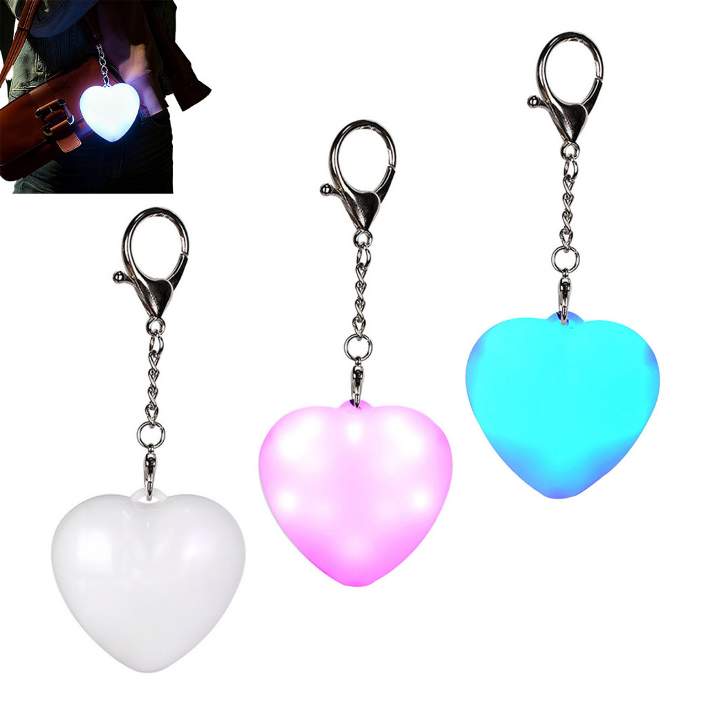 Bag Hanging Light Purse Clip Love Heart-shaped Led with Automatic Touch Sensor Rechargeable Wallet Tote for Women – Pe
