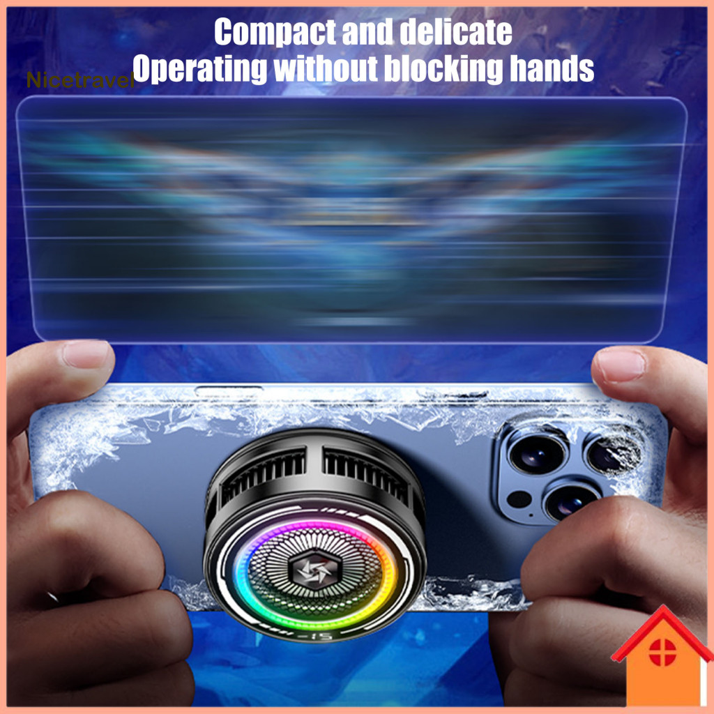 Type-c Phone Cooler Fan with Rgb Lights for Gaming Live Streaming – Universal Magnetic Mobile Tablet Radiator Overheat