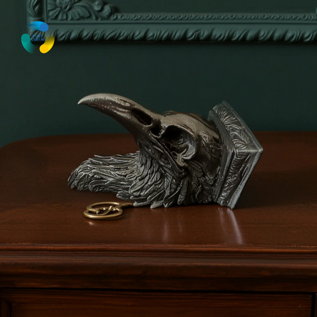 Eagle Skull Statue Gaming Desk Setup Decor Head 3d Printed Sculpture Wall Jewelry Key Organizer Halloween Home Decoratio