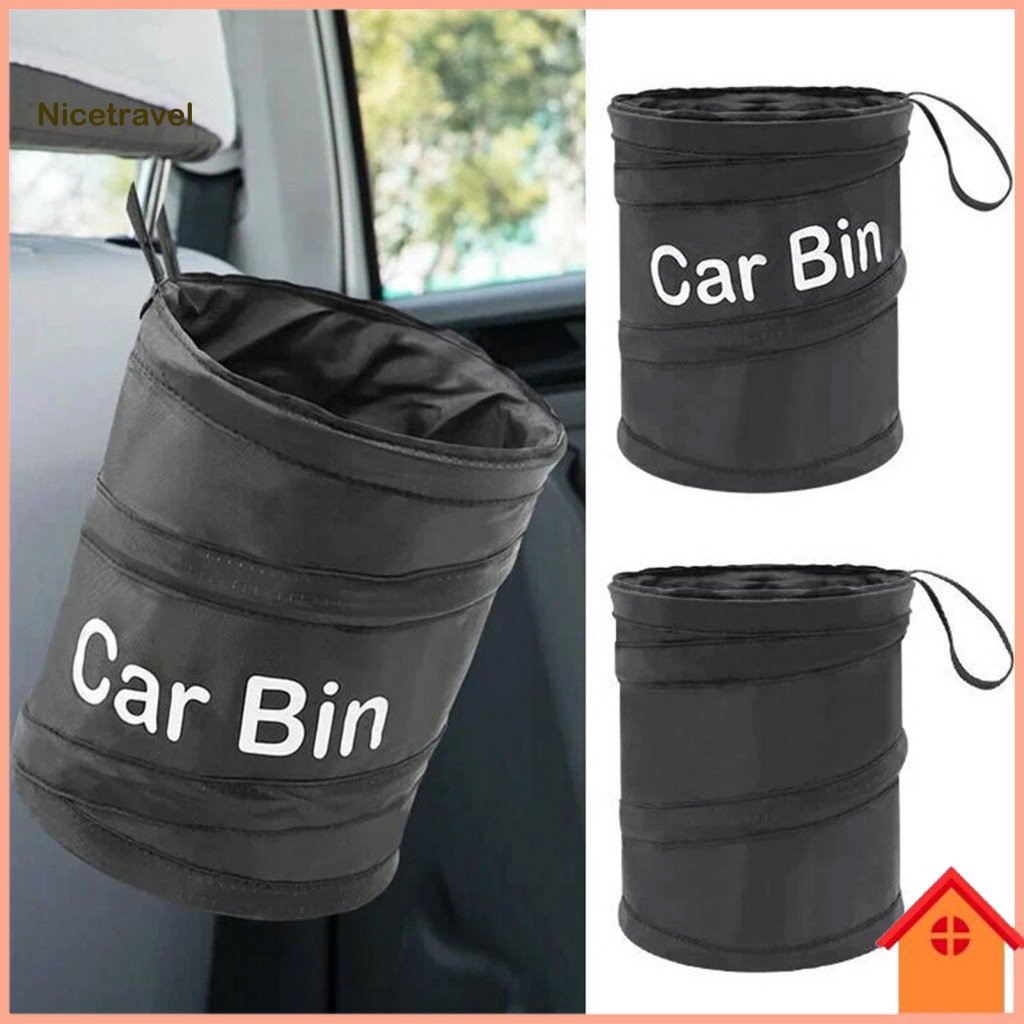 Foldable Garbage Bag Car Accessories Collapsible Trash with Lid – Waterproof Oxford Cloth Bin for Suv Truck Minivan Se