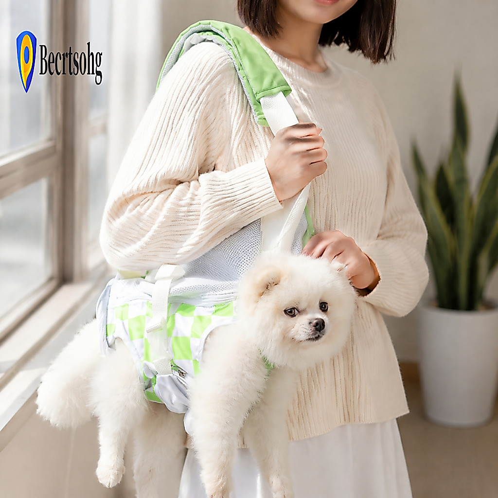 Hands Free Puppy Hiking Backpack Breathable Pet Carrier for Cats Small Dogs Adjustable Buckle Drawstring Comfortable Che