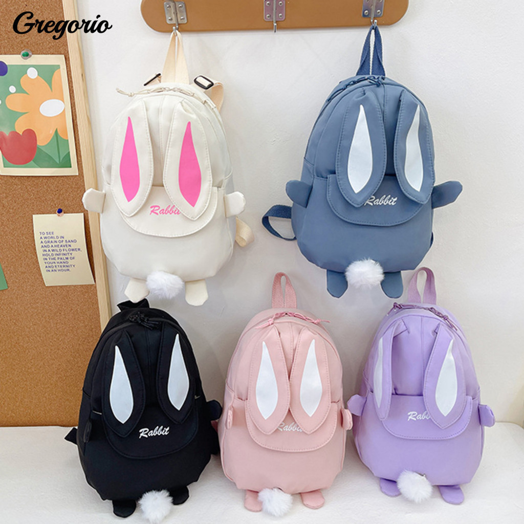 Kids Backpack Adjustable Shoulder Straps Rabbit Cute Bunny School Bag with Small Preschool for Boys and for Toddlers
