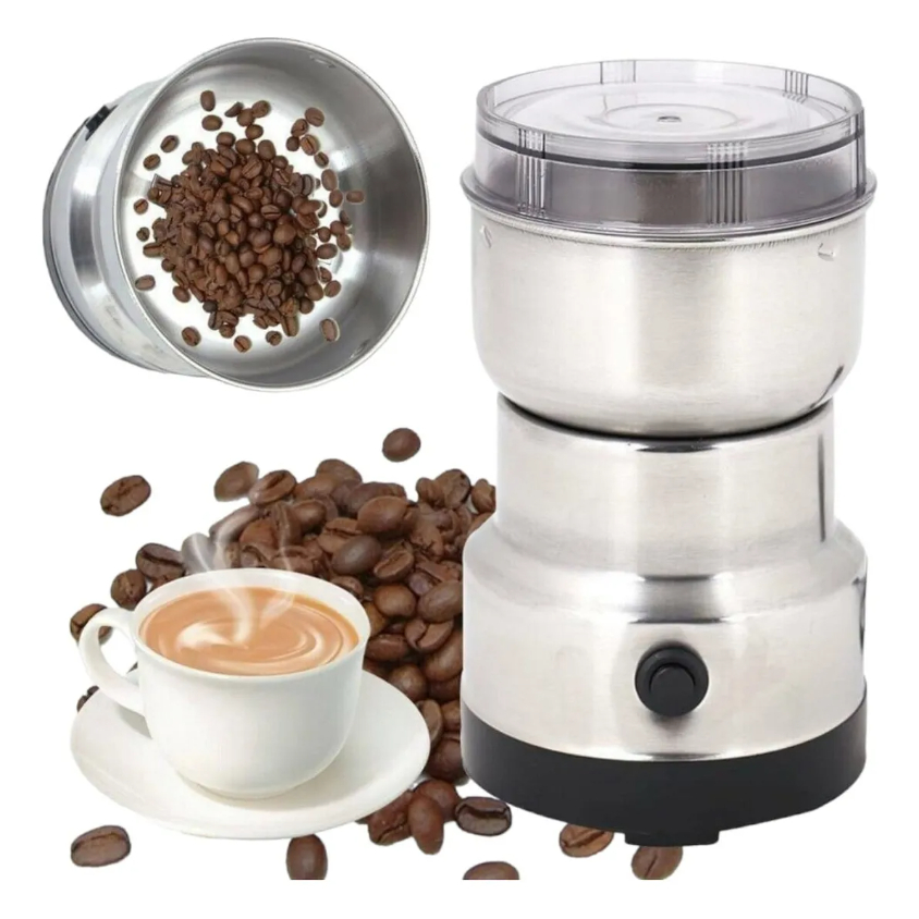 Moedor de Café Grãos Elétrico Aço Inox Compacto 110v 4 Lâminas