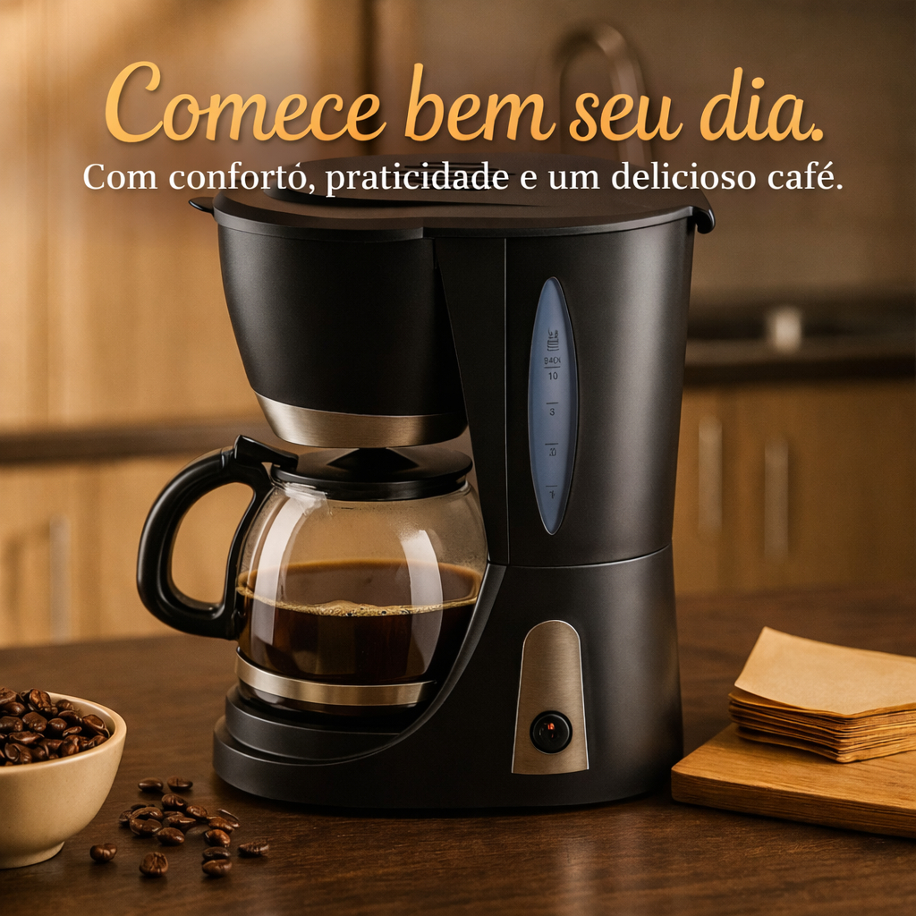 Cafeteira Elétrica Água Fervedor Bule Xícaras Jarra Chaleira Panela Esquenta Aquecer