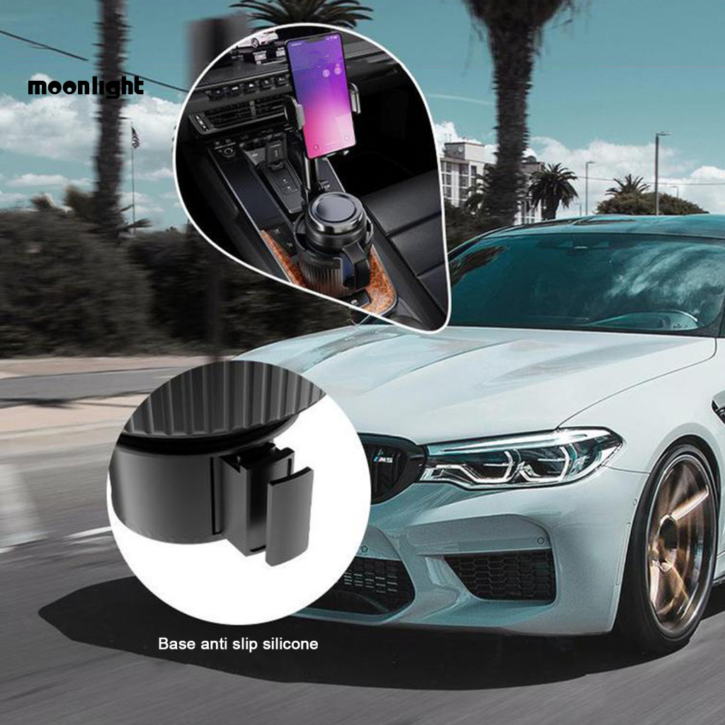2-in-1 Car Phone Holder with Cup – Adjustable Angle Universal Smartphone Mount Easy Installation for Cars Perfect for