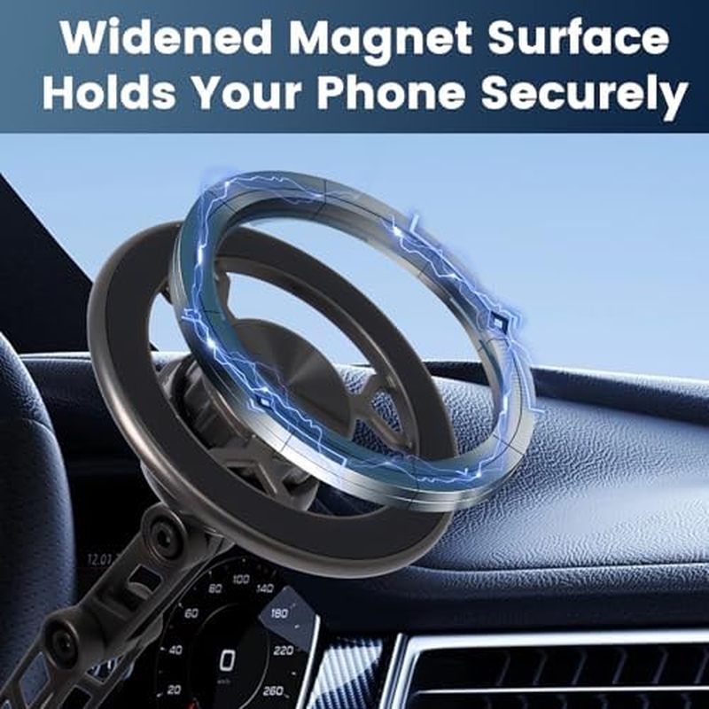 2026 Upgraded Magnetic Phone Mount for Car 360 Adjustable Vacuum Suction Magnetic Car Phone Holder for iPhone 17 Pro Max