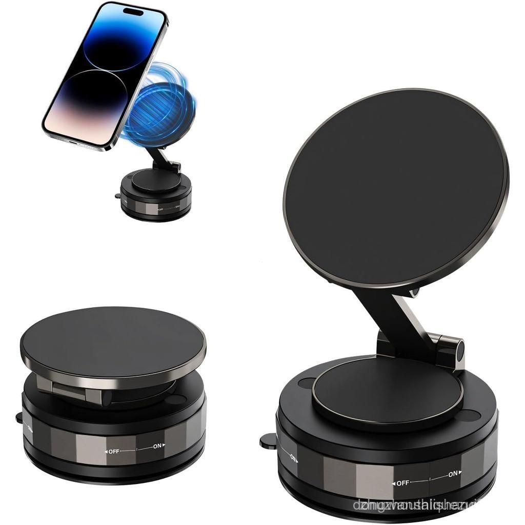 Car Phone Holder for Magsafe, Suction Cup Phone Mount, 360° Adjustable Car Phone Mount for All Smartphones & All Car Mod
