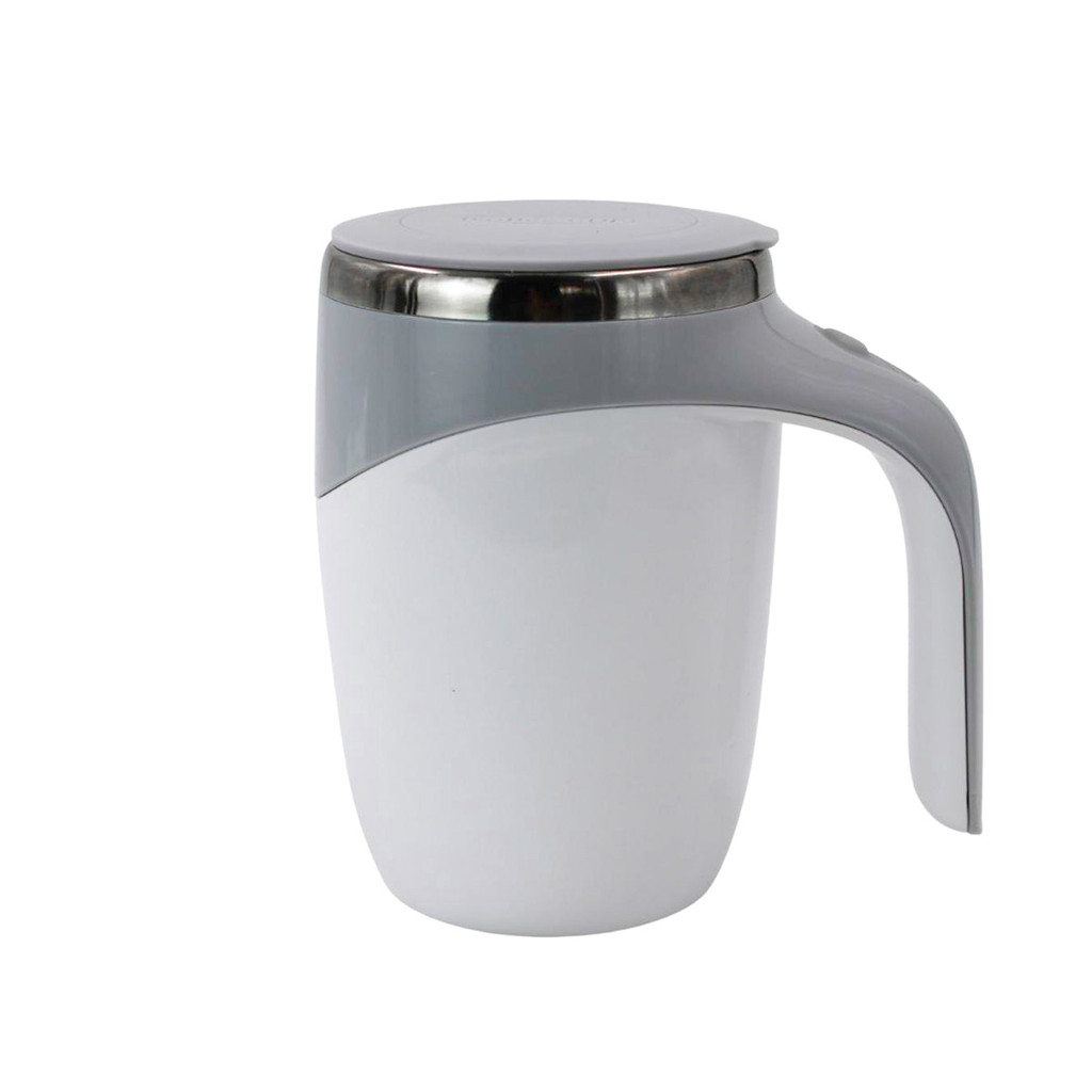Caneca Mixer Misturadora Magnética Térmica 380 ml Branca