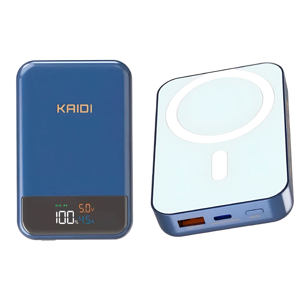 Carregador Portátil Power Bank 10.000 mAh Azul Magnético