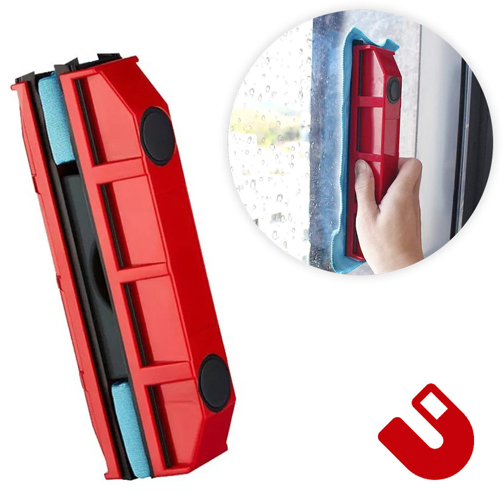 Limpa Vidros Magnético Porta Janelas Box Rodo Mágico