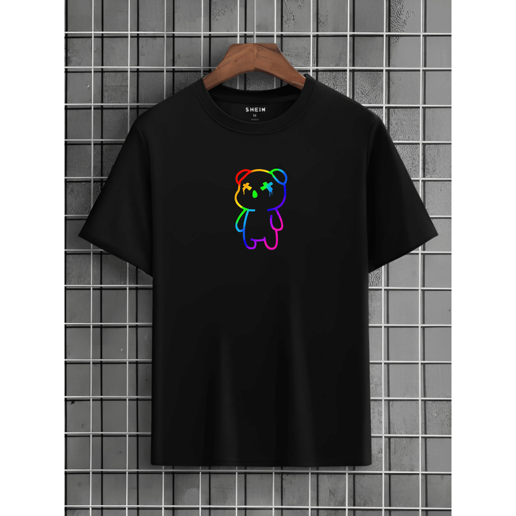 Camiseta Urso Rgb Tumblr Unissex Algodão