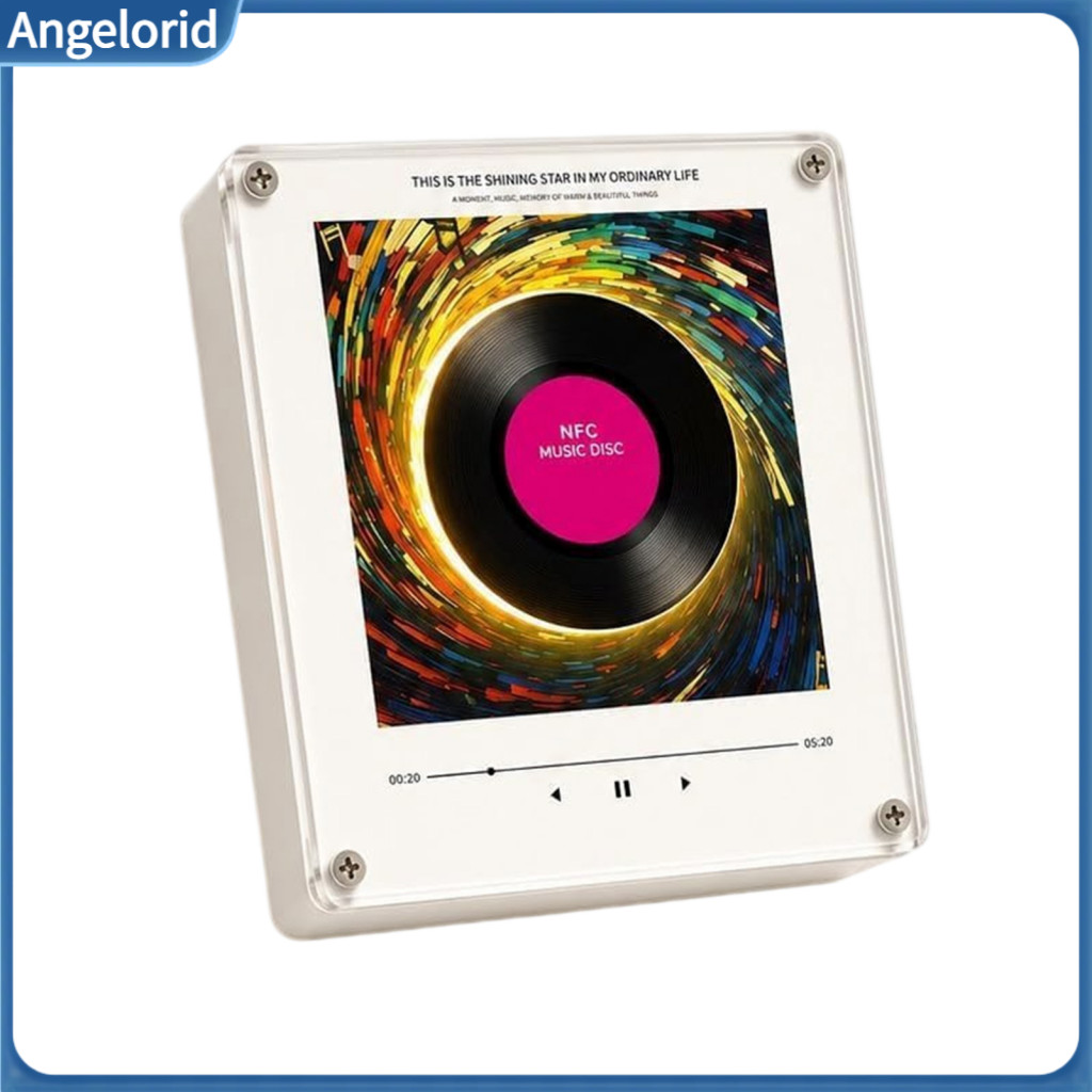 Fridge Magnetic Sound Player Nfc Music Magnet Refrigerator with Led Light Acrylic Vinyl Stylish Home Office for Southeas