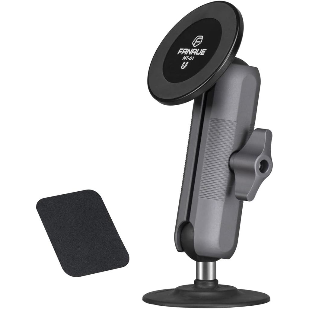 FANAUE SC-03T9 Car Mount Compatible with RAM Mount B Size Ball Head, Magnetic Phone Holder for Dashboard, Windshield & O