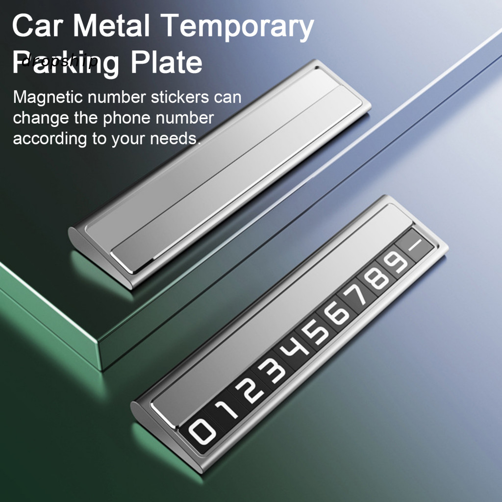 Magnetic Number Parking Sign Auto Car Metal Temporary Plate Fluorescent Green Card Hidden for Easy