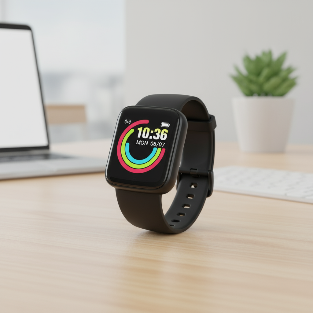 Y68 Smart Watch para Crianças Relógio Esportivo Eletrônico Preto Monitor de Saúde para Meninas Meninos Presente de