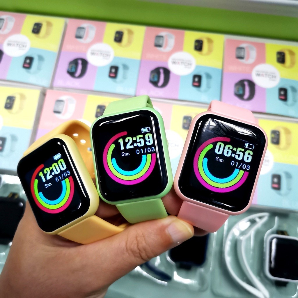 Smartwatch Y68/D20 Relógio Inteligente Varias Cores  Com Monitor Cardíaco Bluetooth USB