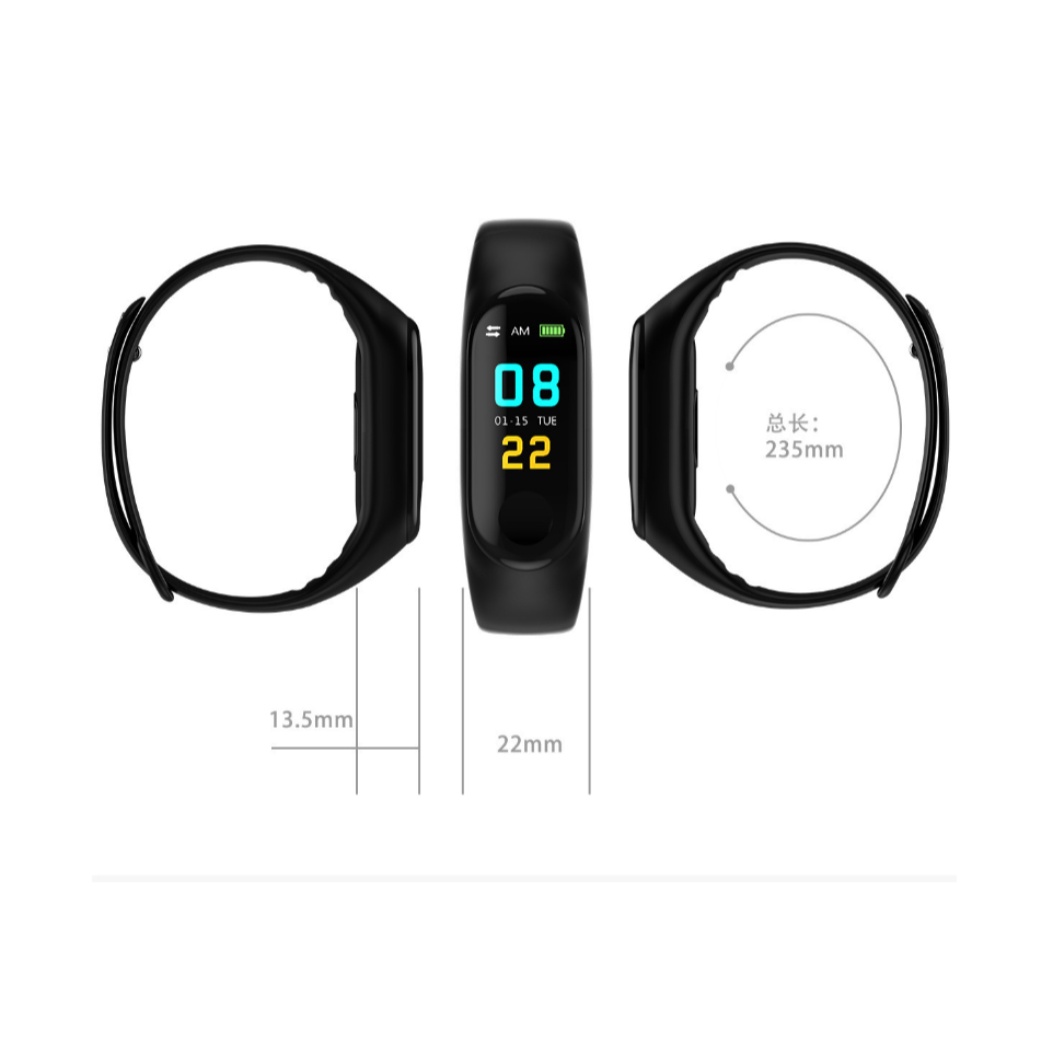 Smartband M3 Pulseira Inteligente Monitor Cardíaco Relógio