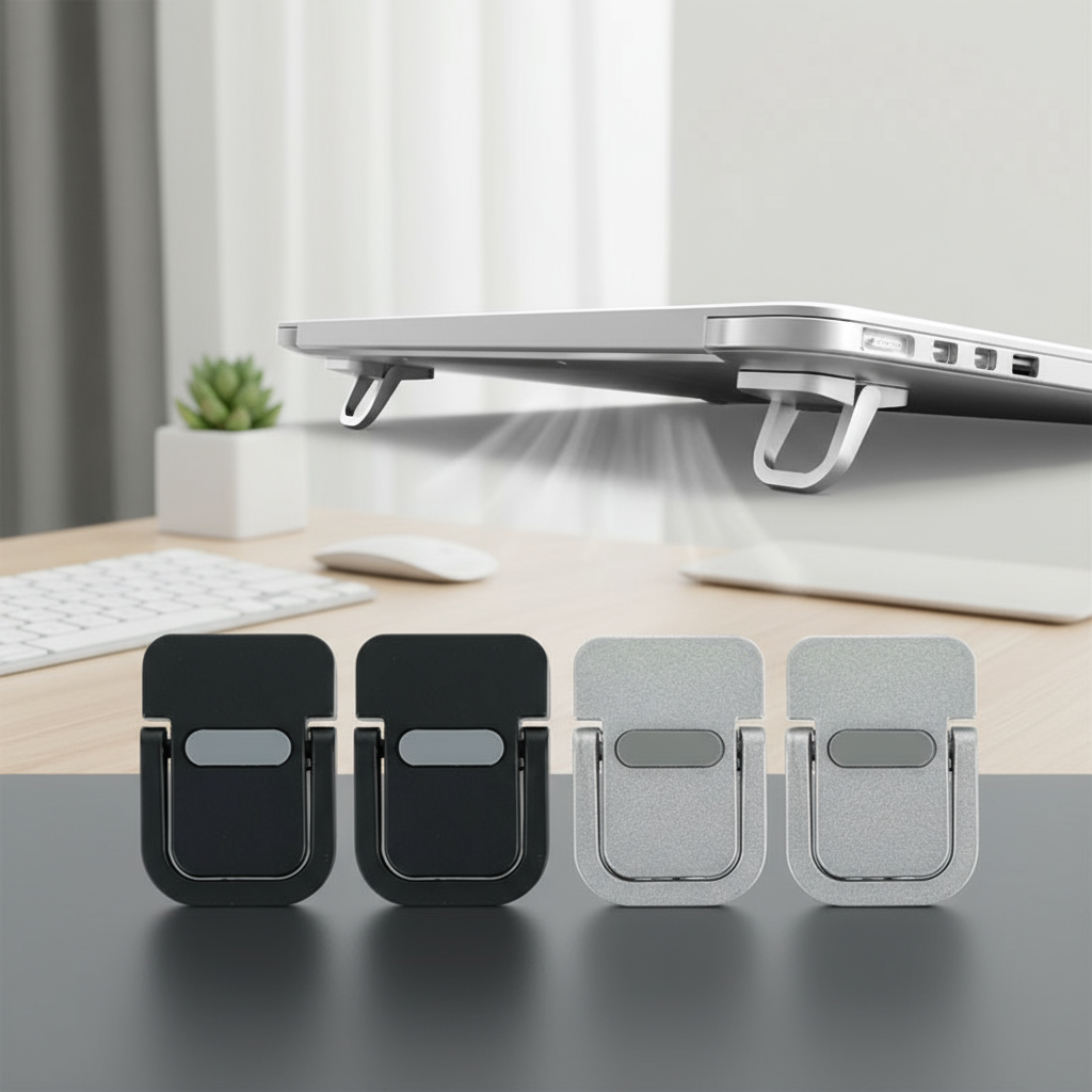 Suporte Portátil de Alumínio Mini para Notebook e Elevação de Teclado