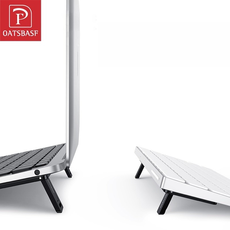OATSBASF Mini Portátil 2 Pçs/set Dobrável Suporte Para Laptop De Refrigeração Tablet Invisível Teclado De Notebook