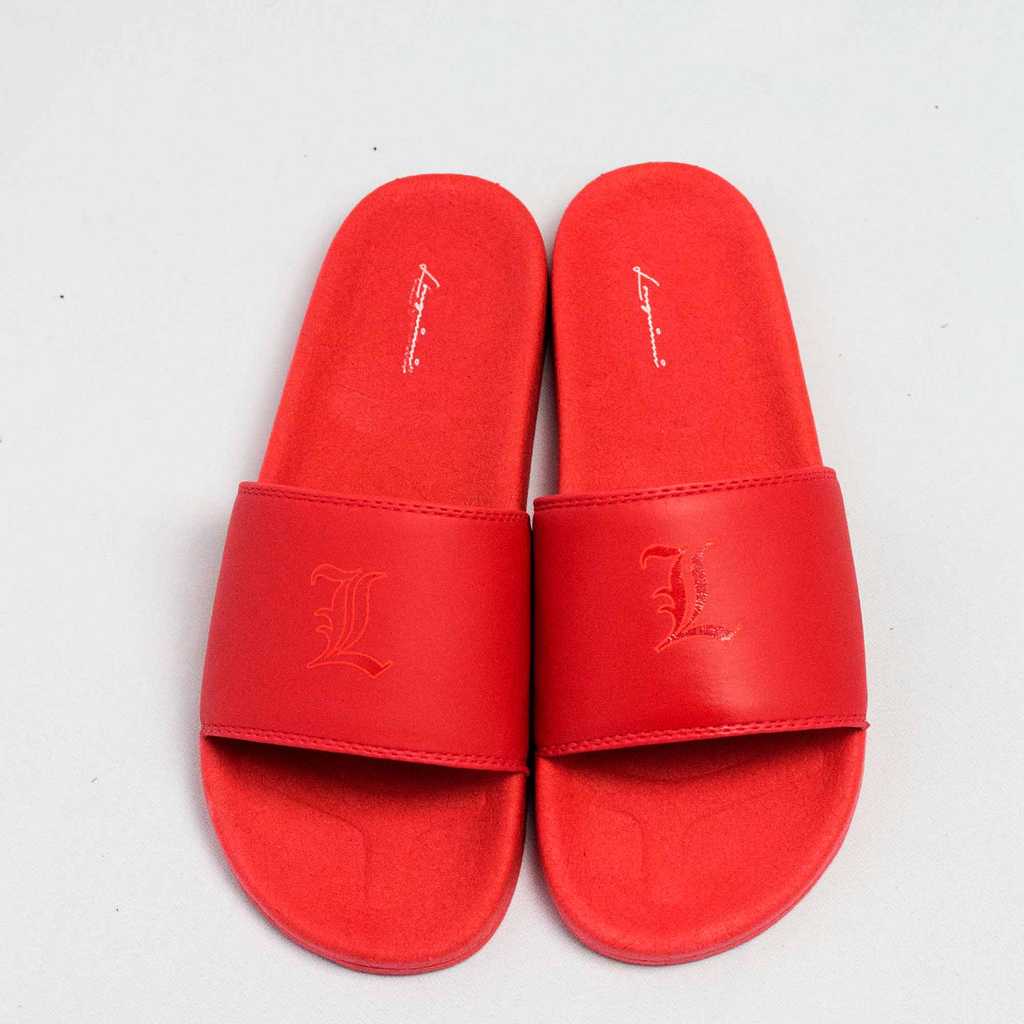 Chinelo Slide Longuinni L Premium Vermelho
