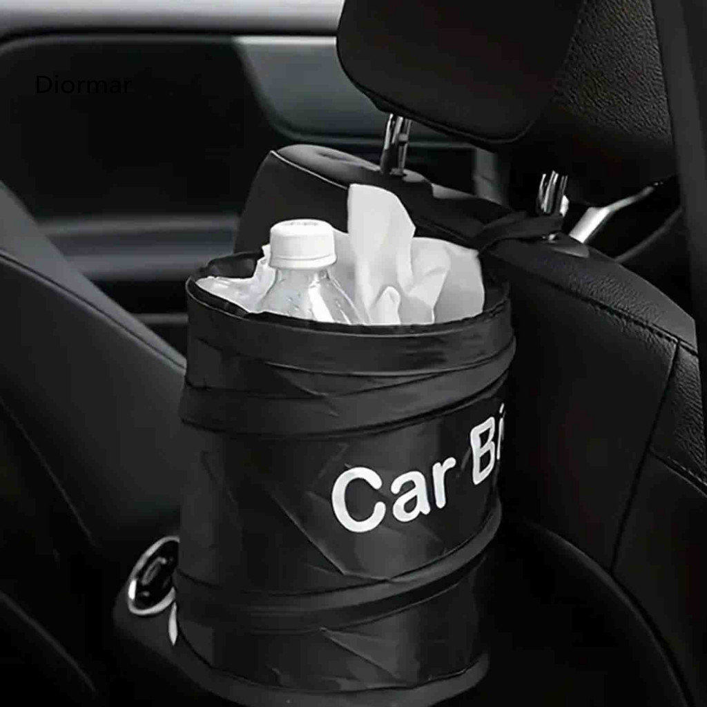 Car Accessories Foldable Garbage Bag Collapsible Trash with Lid – Waterproof Oxford Cloth Bin for Suv Truck Minivan Se