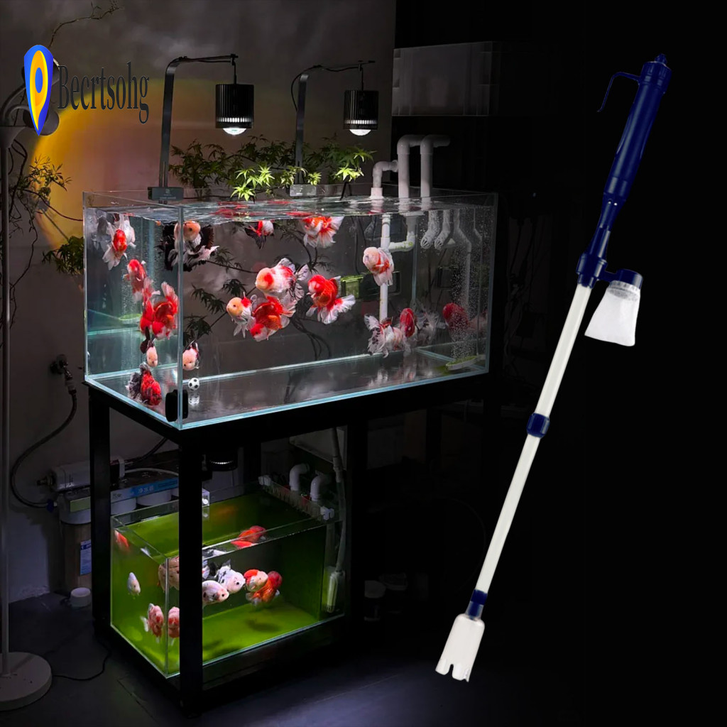 Freshwater Tank Maintenance Aquarium Vacuum Cleaner Cordless Electric Gravel with Adjustable Length – Efficient Fish f