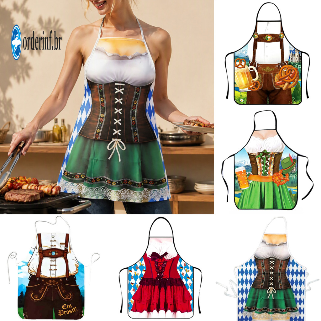 Funny Cooking Aprons for Men and Women Whimsical Kitchen Accessories for Parties Beer Festival Apron 3d Digital Print Po