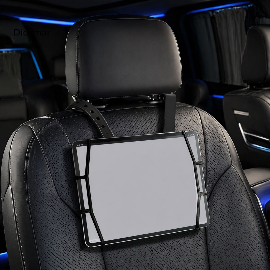 Headrest Tablet Holder for Kids Backseat Pad for Travel Silicone Car for 7.5-12.9 Tablets Adjustable Strap Mount for Veh