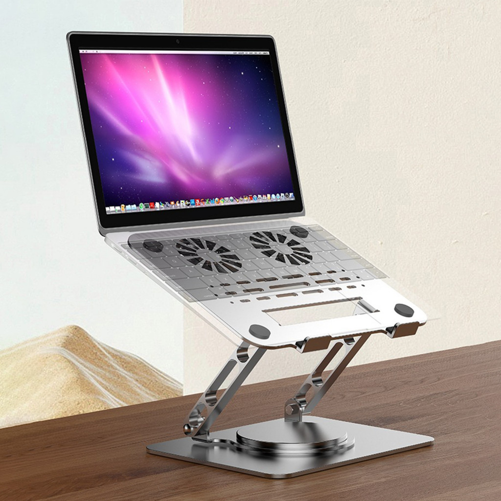 Heat Dissipation Laptop Stand Adjustable Foldable for Desk – Portable Height Ergonomic Holder for Notebook Tablet for