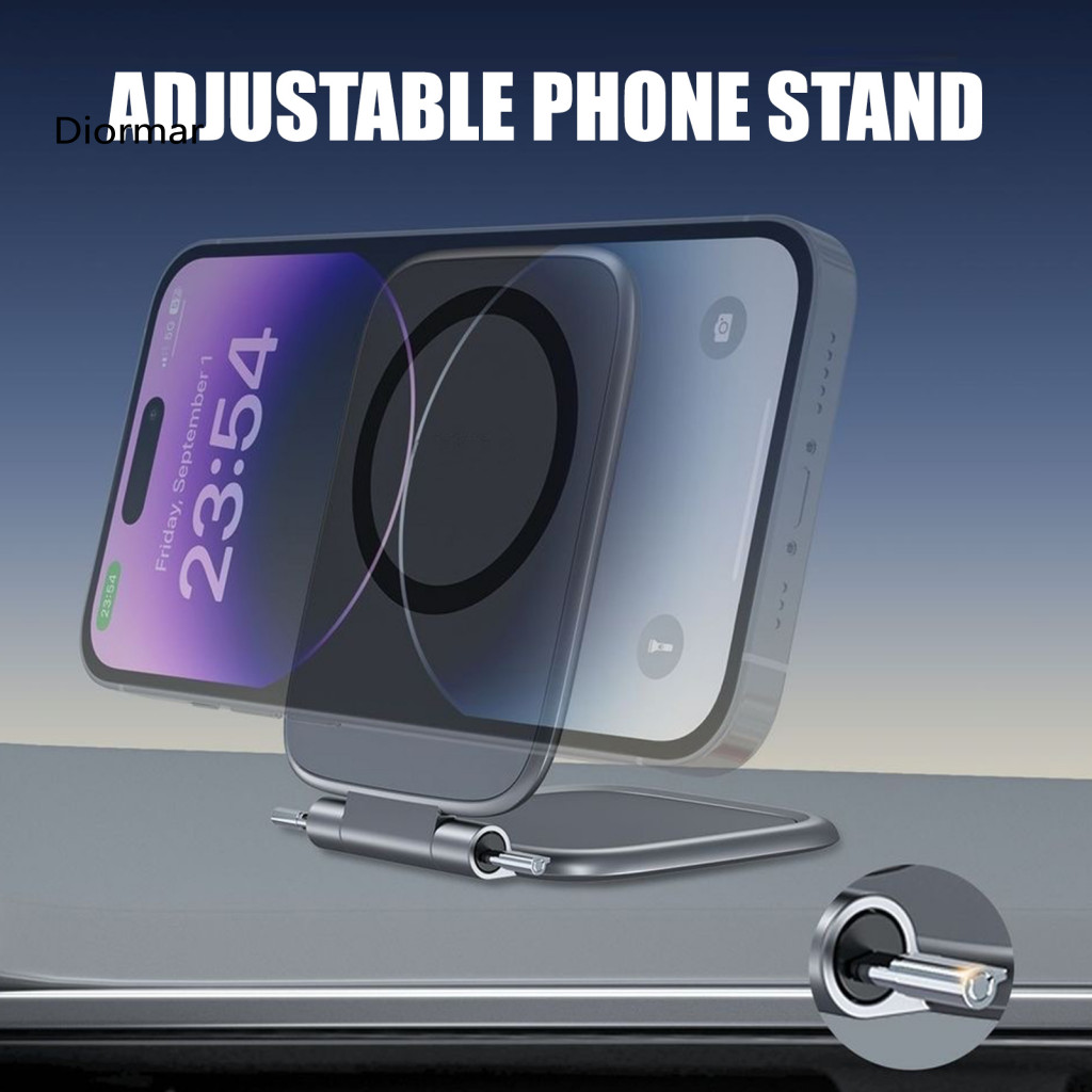 Car Phone Mount Magnetic Holder Foldable – Shockproof Adjustable Viewing Angle Portable Stand for Navigation for South