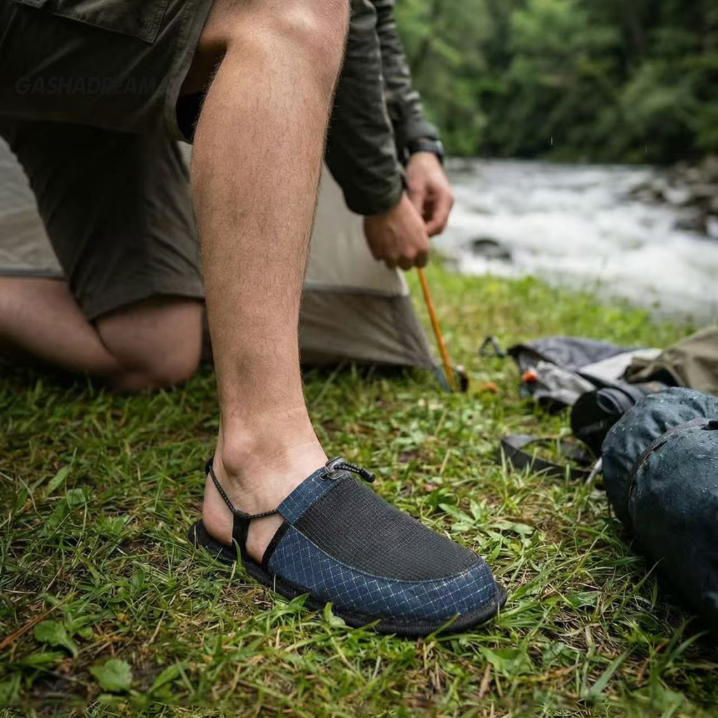 Foldable Travel Slippers Easy Wear Ultralight Shoes for Men Women – Portable Canvas with Anti-slip Tpu Sole Compact Po