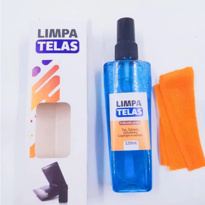 Limpa Telas Start 120ml Multiuso com Pano Microfibras