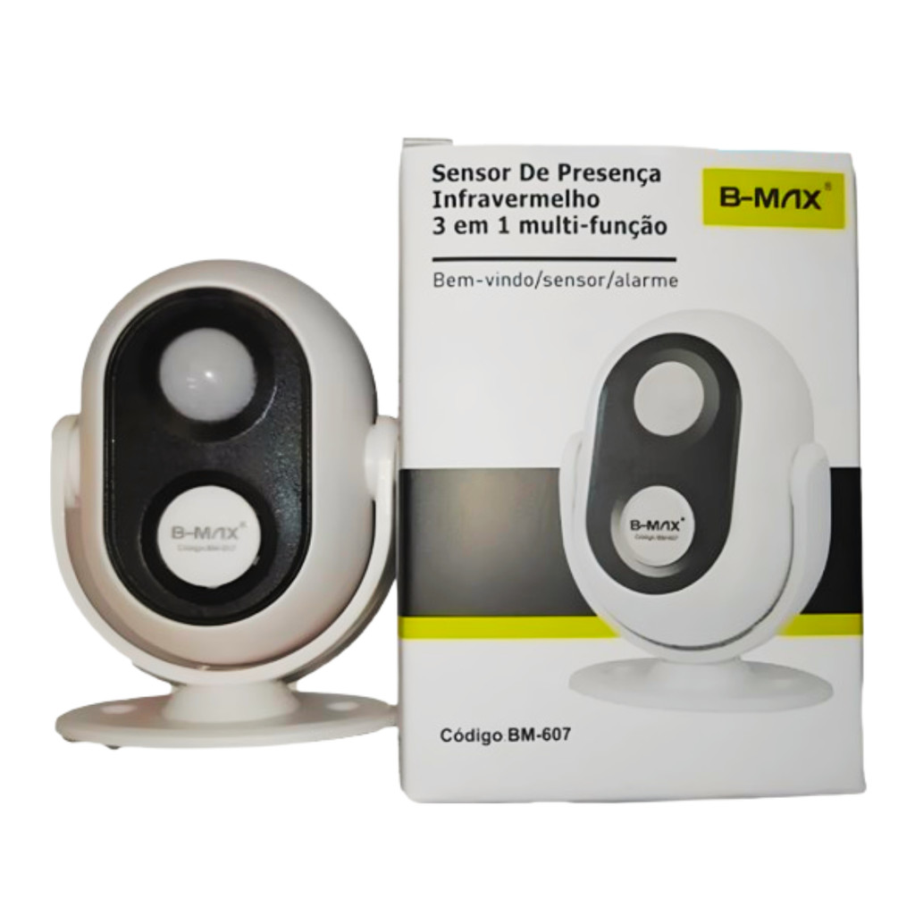 Sensor de Presença Campainha Alarme BM-607 Bivolt